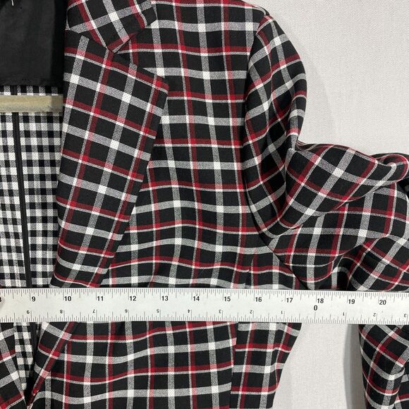 Akris Black and Red Plaid Blazer - Picture 4 of 9
